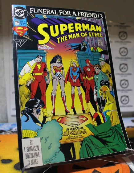 SUPERMAN THE MAN OF STEEL  # 20  DC FUNERAL FOR A FRIEND / 3 COMIC BOOK 1993