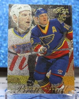 BRETT HULL # 81 FLAIR ALL STAR 1996-97 ST. LOUIS BLUES NHL HOCKEY TRADING CARD