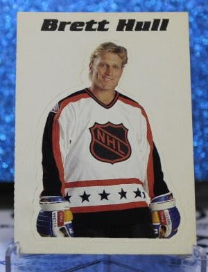 BRETT HULL STICKER KELLOGG'S CORN FLAKES CORNELIUS 1994 ST. LOUIS BLUES NHL HOCKEY TRADING CARD