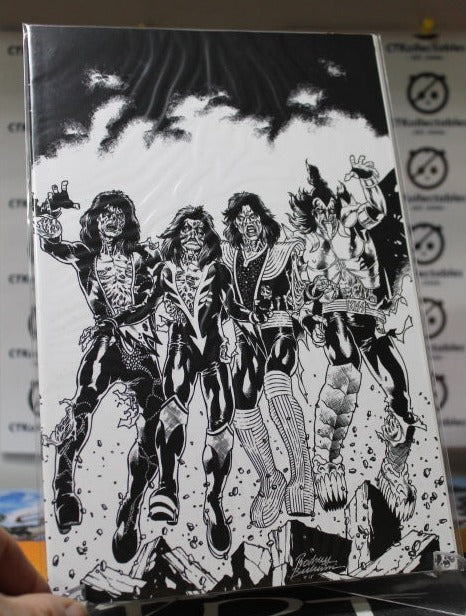 KISS ZOMBIES # 01 VARIANT DESTROYER B&W VIRGIN1:25  COVER DYNAMITE COMICS NM 2019