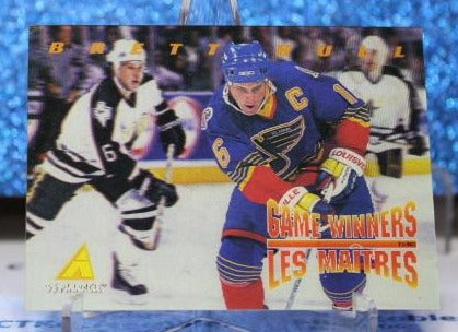 BRETT HULL # McD-06  McDONALD'S  PINNACLE 1996-97 ST. LOUIS BLUES NHL HOCKEY TRADING CARD