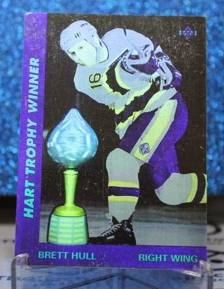 BRETT HULL # AW3 UPPER DECK HOLOGRAM 1991-92 ST. LOUIS BLUES NHL HOCKEY TRADING CARD