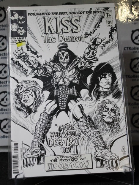 KISS THE DEMON # 1  VARIANT MANDRAKE HOMAGE B&W COVER 1ST ISSUE DYNAMITE COMIC BOOK  2017