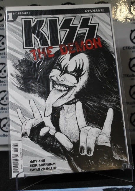 KISS THE DEMON # 1  VARIANT B&W 1ST ISSUE DYNAMITE COMIC BOOK  2017