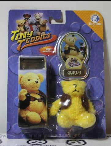 TINY TEDDIES # 0006 CURLY RARE TINY TINS TOY COLLECTABLE UNOPENED SEALED AUSTRALIAN TRACK STARS 2002
