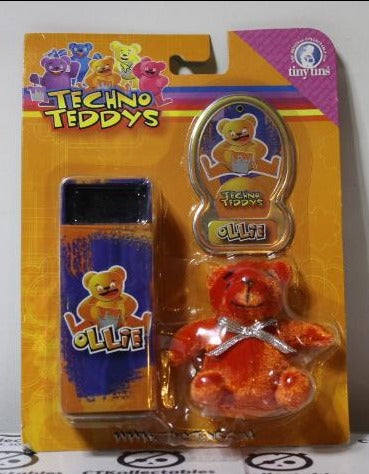 TECHNO TEDDIES # 0002 OLLIE RARE TINY TINS TOY COLLECTABLE UNOPENED SEALED AUSTRALIAN TRACK STARS 2001