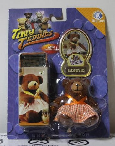 TINY TEDDIES # 0010 BONNIE RARE TINY TINS TOY COLLECTABLE UNOPENED SEALED AUSTRALIAN TRACK STARS 2002
