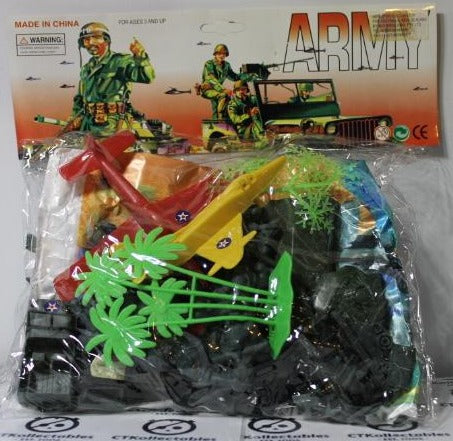 TOY PLASTIC ARMY MILITARY PLAY SET Army Men Action Figures & Accessories -Toy Vehicles