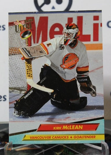 1992-93 FLEER ULTRA KIRK McLEAN # 224  VANCOUVER CANUCKS NHL HOCKEY TRADING CARD