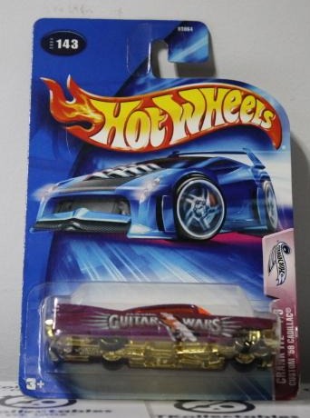 HOT WHEELS MATTEL 143 GUITAR WARS CUSTOM ''59 CADILLAC 1/5 CRANK ITZ LONG CARD 2003