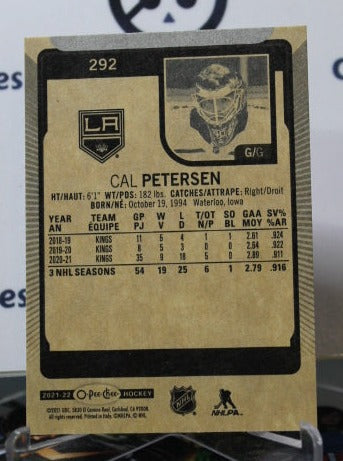 2021-22 O-PEE CHEE CAL PETERSEN # 292  L A KINGS NHL  HOCKEY CARD