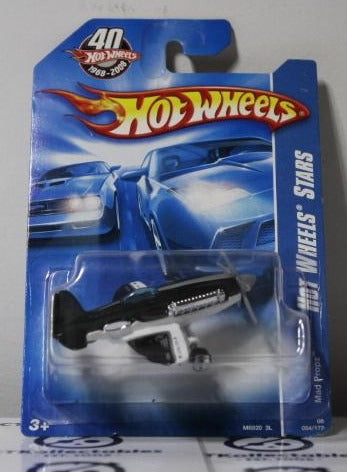 HOT WHEELS STARS MATTEL AIRPLANE 054/172 MAD PROPZ LONG CARD 2007