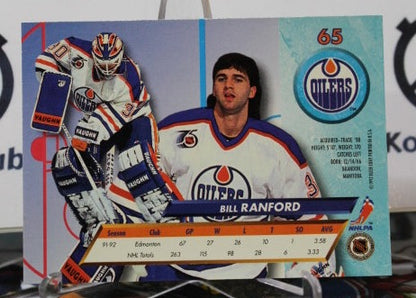 1992-93 FLEER ULTRA BILL RANFORD  # 65  EDMONTON OILERS NHL HOCKEY TRADING CARD
