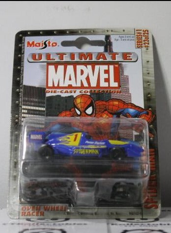 SPIDER-MAN # 23 MAISTO OPEN WHEEL RACER 1:64 DIE CAST COLLECTION MARVEL COMICS 2002