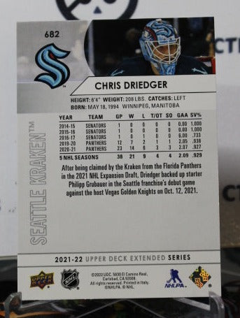 2021-22 UPPER DECK CHRIS DRIEDGER # 682  NHL SEATTLE KRAKEN HOCKEY CARD