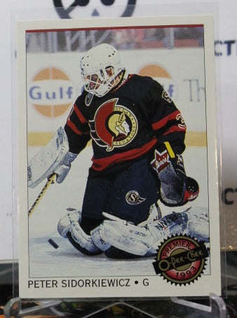 1992-93 O-PEE-CHEE PREMIER PETER SIDORKIEWICZ  # 112  OTTAWA SENATORS  NHL HOCKEY TRADING CARD