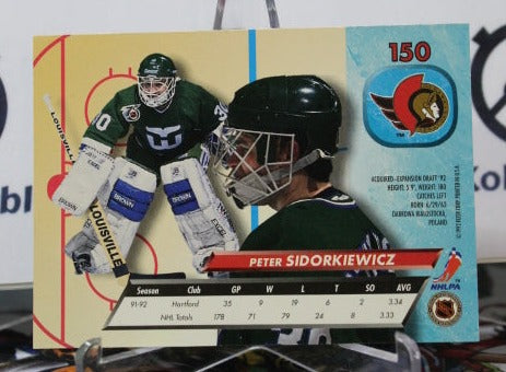 1992-93 FLEERS ULTRA PETER SIDORKIEWICZ  # 150  OTTAWA SENATORS  NHL HOCKEY TRADING CARD