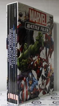 MARVEL BATTLE FILES 5 BOOK BOX SET HEROIC, IRONMAN, THE AVENGERS, SPIDER-MAN, MEGA. NM / VF (HARDCOVER) 2015