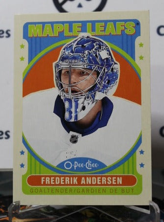 2021-22 O-PEE-CHEE FREDERIK ANDERSEN # 441  RETRO TORONTO MAPLE LEAFS HOCKEY CARD