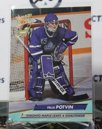 1992-93 FLEER ULTRA  FELIX POTVIN # 213 ROOKIE TORONTO MAPLE LEAFS NHL HOCKEY CARD