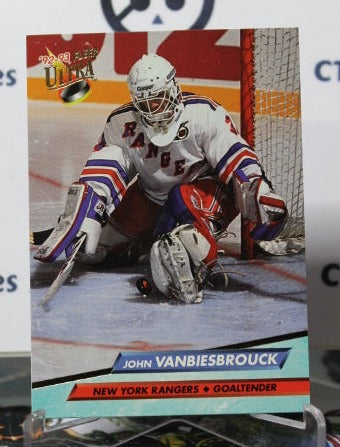1992-93 FLEER ULTRA JOHN VANBIESBROUCK # 144  NEW YORK RANGERS NHL HOCKEY CARD