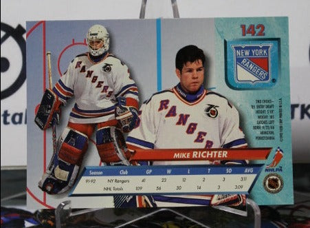 1992-93 FLEER ULTRA MIKE RICHTER # 142  NEW YORK RANGERS NHL HOCKEY CARD