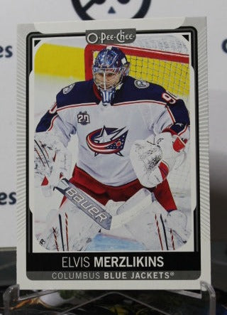 2021-22 O-PEE-CHEE ELVIS MERZLIKINS  # 260  GOALTENDER  COLUMBUS BLUE JACKETS NHL HOCKEY TRADING CARD