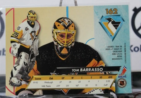 1992-93 FLEER ULTRA TOM BARRASSO # 162 PITTSBURGH PENGUINS NHL HOCKEY CARD