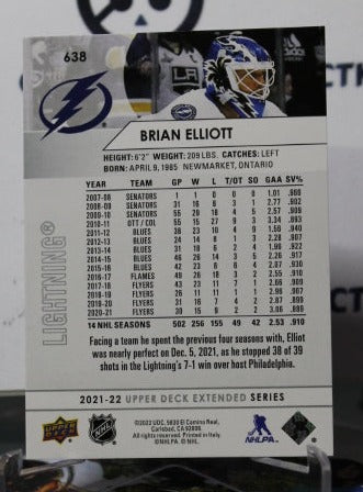 2021-22 UPPER DECK BRIAN ELLIOTT  # 638 TAMPA BAY LIGHTNING NHL HOCKEY CARD