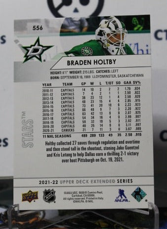 2021-22 UPPER DECK BRADEN HOLTBY # 556 DALLAS STARS NHL HOCKEY CARD