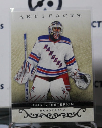 2021-22 UPPER DECK ARTIFACTS IGOR SHESTERKIN  # 3 SILVER NEW YORK RANGERS  NHL HOCKEY CARD