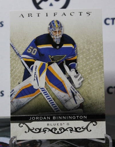 2021-22 UPPER DECK ARTIFACTS JORDAN BINNINGTON # 33 SILVER  ST. LOUIS BLUES HOCKEY CARD