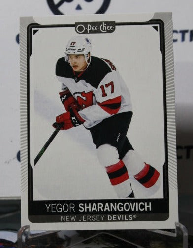 2021-22 O-PEE CHEE YEGOR SHARANGOVICH # 332 ROOKIE NEW JERSEY DEVILS  NHL HOCKEY TRADING CARD