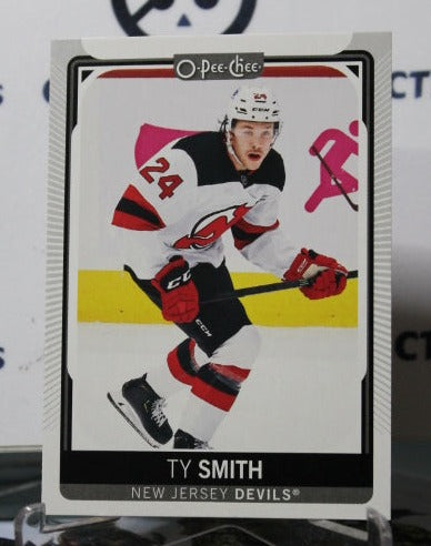 2021-22 O-PEE CHEE TY SMITH # 359  NEW JERSEY DEVILS  NHL HOCKEY TRADING CARD