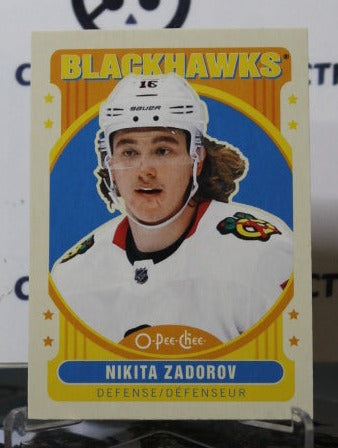 2021-22 O-PEE-CHEE NIKITA ZADOROV # 330 RETRO CHICAGO BLACKHAWKS HOCKEY CARD