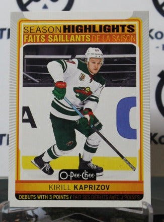 2021-22 O-PEE-CHEE KIRILL KAPRIZOV # 600 SEASON HIGHLIGHTS ROOKIE  MINNESOTA WILD  NHL HOCKEY CARD