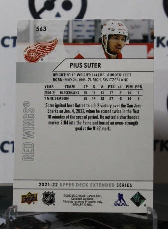 2021-22 UPPER DECK PIUS SUTER # 563 ROOKIE DETROIT RED WINGS NHL HOCKEY TRADING CARD