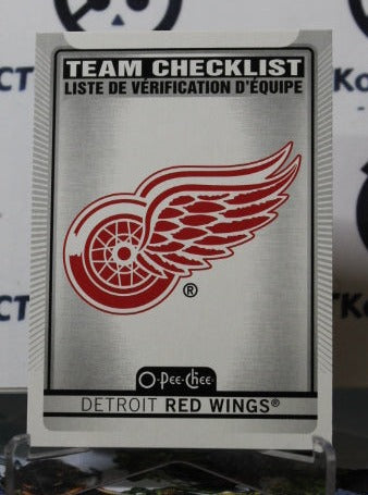 2021-22  O-PEE-CHEE TEAM CHECKLIST # 561  DETROIT RED WINGS NHL HOCKEY TRADING CARD