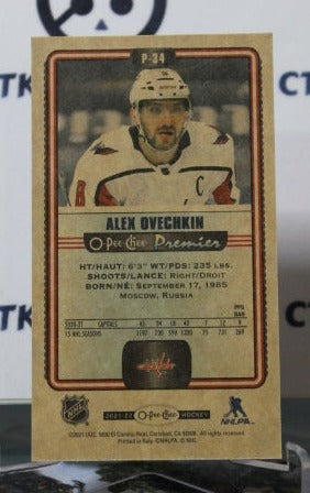 2021-22 O-PEE-CHEE PREMIER ALEX OVECHKIN # P-34 TALLBOYS WASHINGTON CAPITALS HOCKEY CARD