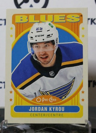 2021-22  O-PEE CHEE JORDAN KYROU # 329 RETRO ST. LOUIS BLUES NHL HOCKEY CARD