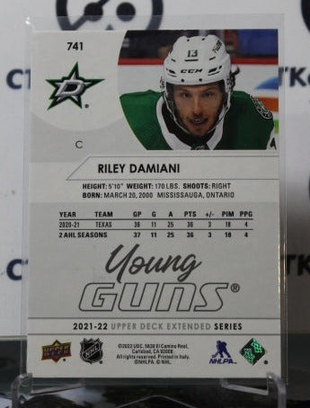 2021-22 UPPER DECK RILEY DAMIANI # 741 YOUNG GUNS ROOKIE ANAHEIM DUCKS NHL HOCKEY CARD