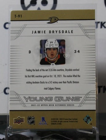 2021-22 UPPER DECK JAMIE DRYSDALE # T-91 GOLD YOUNG GUNS ROOKIE ANAHEIM DUCKS NHL HOCKEY CARD