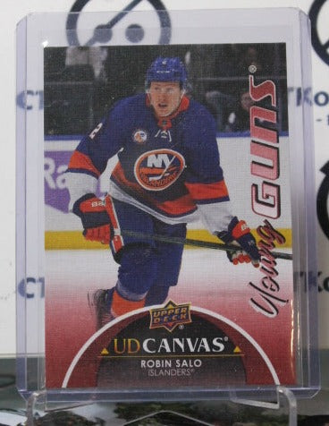 2021-22 UPPER DECK ROBIN SALO  # C378 UD CANVAS YOUNG GUNS NEW YORK ISLANDERS HOCKEY CARD