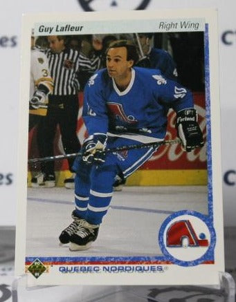 GUY LAFLEUR # 162 UPPER DECK 1990-91 QUEBEC NORDIQUES NHL HOCKEY TRADING CARD