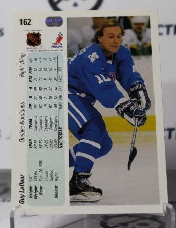 GUY LAFLEUR # 162 UPPER DECK 1990-91 QUEBEC NORDIQUES NHL HOCKEY TRADING CARD