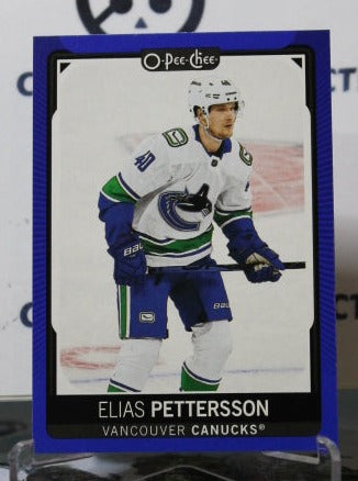 2021-22  O-PEE-CHEE ELIAS PETTERSSON # 496 BLUE  VANCOUVER CANUCKS NHL HOCKEY TRADING CARD