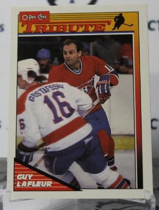 GUY LAFLEUR # 1 O-PEE CHEE 1991-92 MONTREAL CANADIANS NHL HOCKEY TRADING CARD