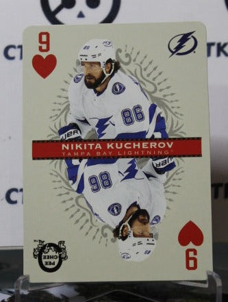 2021-22  O-PEE-CHEE NIKITA KUCHEROV 9 OF HEARTS  TAMPA BAY LIGHTNING HOCKEY CARD