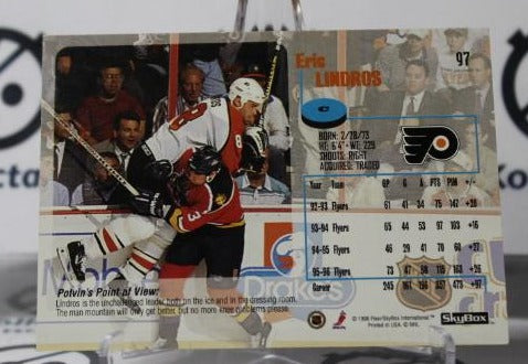 ERIC LINDROS # 97  IMPACT SKYBOX 1996-97 PHILADELPHIA FLYERS NHL HOCKEY TRADING CARD
