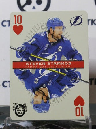 2021-22  O-PEE-CHEE STEVEN STAMKOS 10 OF HEARTS  TAMPA BAY LIGHTNING HOCKEY CARD